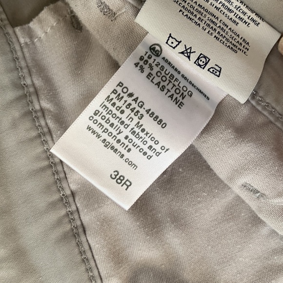 AG Mens Jamison Pants 38R.  Stone or light Grey Color - Picture 6 of 8